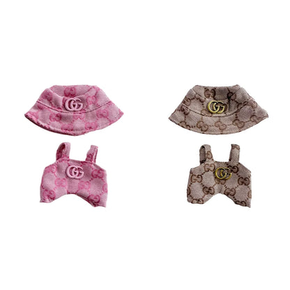 Upgrade your Labubu outfits with this Monogram Hat & Jumpsuit Set! A stylish, high-quality designer look for your doll’s wardrobe. Perfect for collectors!